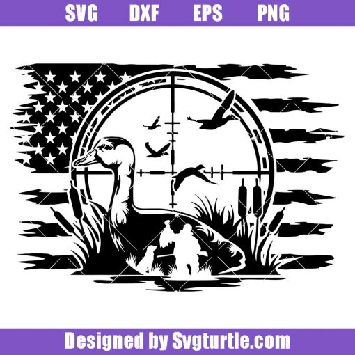 Us-flag-duck-hunting-svg,-duck-hunting-svg,-us-outdoor-svg