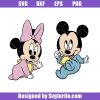 Baby-minnie-and-baby-mickey-practice-sitting-svg,-bundle-svg