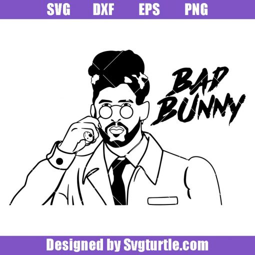 Bad-bunny-singer-svg,-rapper-bad-bunny-svg,-trending-svg