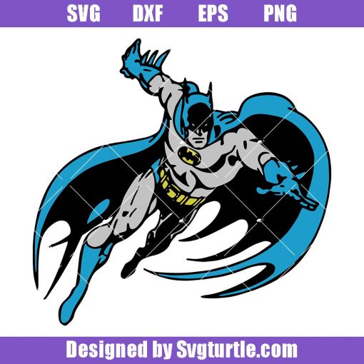 Batman With Cape Svg, Batman Svg, Superhero Batman Svg