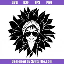 Black is Beautiful Svg, Afro Sunflower Svg, Afro Woman Svg