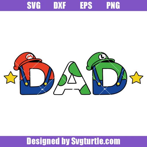 Dad Mario Bros Svg
