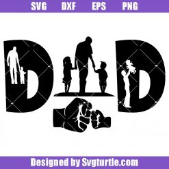 Dad-with-kids-svg,-fathers-day-svg,-dad-svg,-dad-gifts