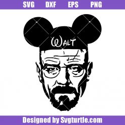 Disney Walter White Heisenbug Breaking Svg, Walt Disney Svg