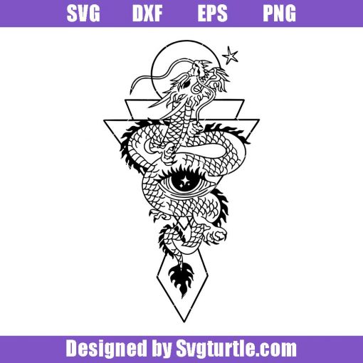 Geometric-dragon-eye-svg,-pretty-dragon-svg,-dragon-tattoo-svg