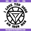 I Love You 3000 Svg, Stark Marvel Svg, Iron Man Svg