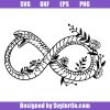 Infinity Snake with Flower Svg