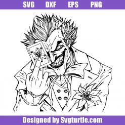 Joker's Scary Laugh Svg, Joker with Cards Svg, Joker Svg