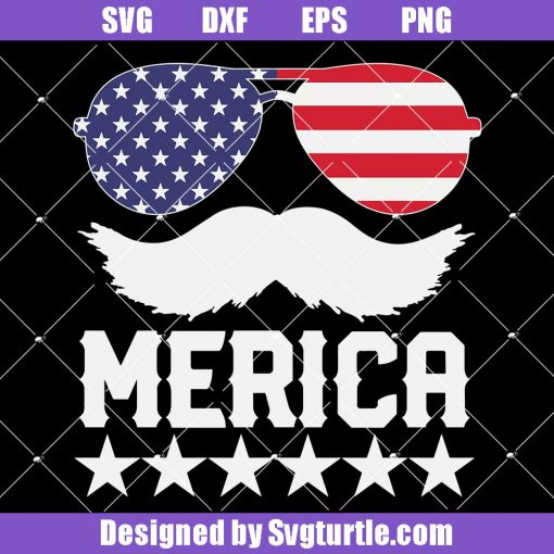 America-flag-mustache-4th-of-july-svg,-merica-1776-svg