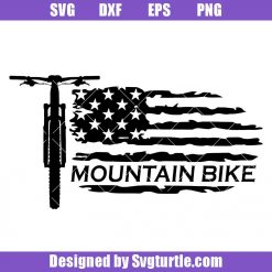 American Distressed Flag MTB Svg, Mountain Bike Svg, MTB Svg