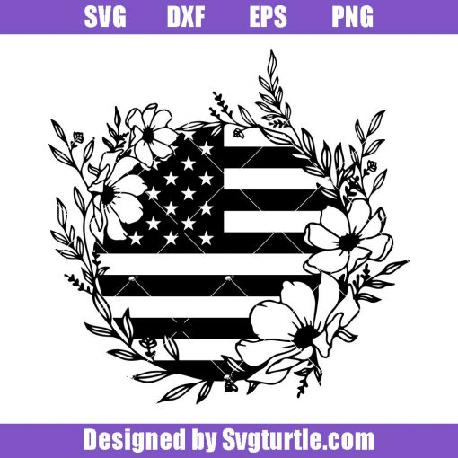 American-flag-wreath-svg,-floral-american-flag-svg,-merica-svg