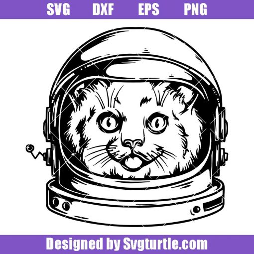 Astronaut Cat in Space Svg