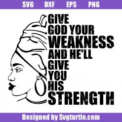 Black Woman In Headband Svg, Bible Verse Svg, Afro Woman Svg
