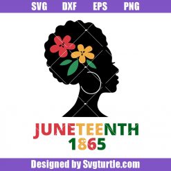 Black lady Celebrate Juneteenth Svg