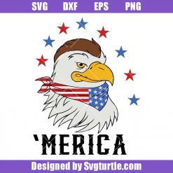 Eagle with Scarf American Flag Svg, Patriotic Eagle Svg, Eagle Svg