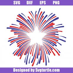 Firework Star Red White And Blue Svg, Cute 4th Of July Svg
