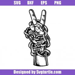 Fist Freedom with Peace Sign Svg, BLM Peace Hand Chain Svg