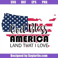 God Bless America Land That I Love Svg, Usa Flag Bible Verse Svg