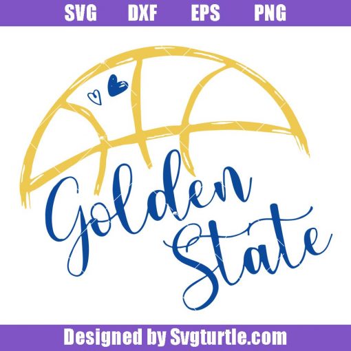 Golden-state-svg,-half-ball-svg,-golden-state-warriors-svg