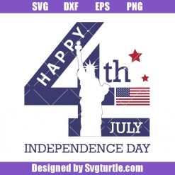 Happy 4th Of July Statue Of Liberty Svg, Memorial Day Freedom Svg