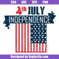 Happy 4th of July American Flag Svg, Independence Day Svg