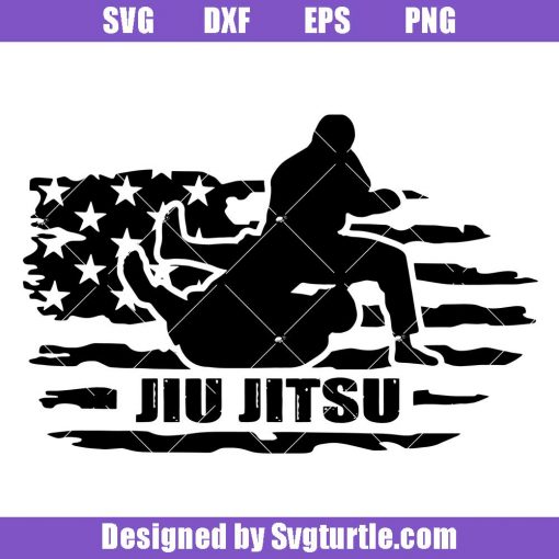 Jiu-jitsu-american-flag-distressed-svg,-american-flag-karate-svg