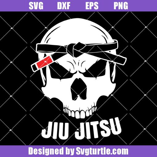 Jiu-jitsu-skull-belt-karate-svg,-jiu-jitsu-svg,-karate-svg