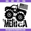 Merica-car-american-flag-svg,-monster-truck-4th-of-july-svg
