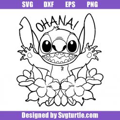 Ohana Stitch Svg, Cute Stitch Svg, Disneyland Ears Svg