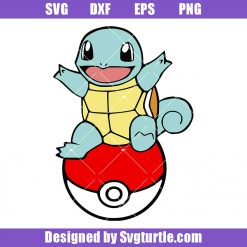 Squirtle Pokemon Svg, Squirtle on a Pokeball Svg, Pokemon Svg