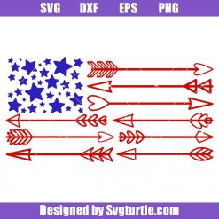Stars and Arrows Flag Svg, 4th of July USA Svg, America Svg