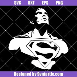 Superman Silhouette Svg, Comic DC Svg, Superhero Svg