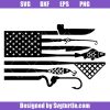 US Fishing Flag Svg