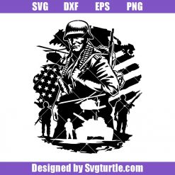 United States Military Svg, War USA Flag Svg, American Troops Svg