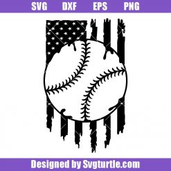 Baseball Flag Logo Svg, American Flag Svg, Baseball Season Svg