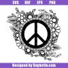 Floral-peace-symbol-svg,-zentangle-peace-sign-svg,-peace-sign-svg