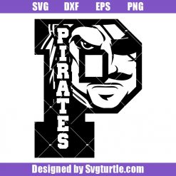 Pirates Team Logo Svg, Team Logo Svg, Mascot Inside Letter Svg