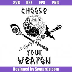 Sword and Wand Svg, Choose Your Weapon Svg, D&D Logo Svg