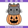 Cat In Halloween Pumpkin Svg