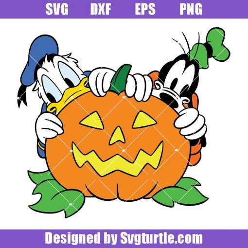 Donald Duck and Goofy Halloween Svg