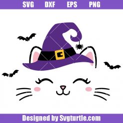 Halloween-cute-cat-face-svg,-witch-cat-head-svg,-kids-halloween-svg