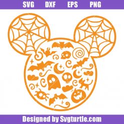 Halloween Ghost Bat Mouse Ears Svg, Halloween Mouse Svg