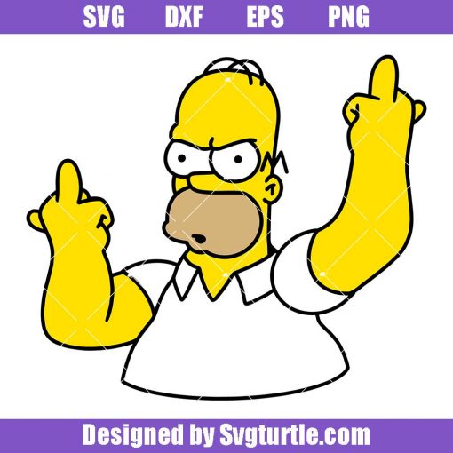 Homer-simpson-middle-finger-svg,-evil-homer-svg,-the-simpsons-svg