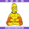 Homer Simpson Yoga Svg