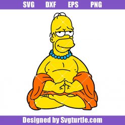 Homer Simpson Yoga Svg