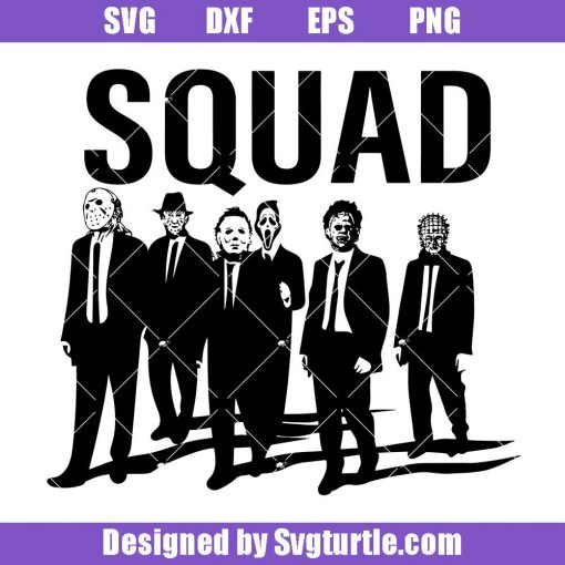 Horror-characters-squad-svg,-horror-friends-svg,-halloween-svg