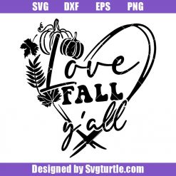 Love Fall Y'all Svg, Hello Fall Svg, Autumn Season Svg