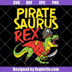 Pirate Saurus T-Rex Halloween Svg, Dinosaur Halloween Svg