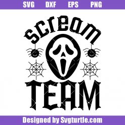 Scream Team Svg, Scream Face Svg, Scream Halloween Svg