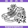 Sneakers-decorated-with-flowers-svg,-floral-sneakers-svg
